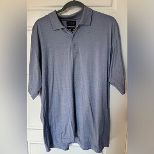 Men's 1919 Pebble Beach Collection Blue Short Sleeve Golf Polo 100% Cotton, Med